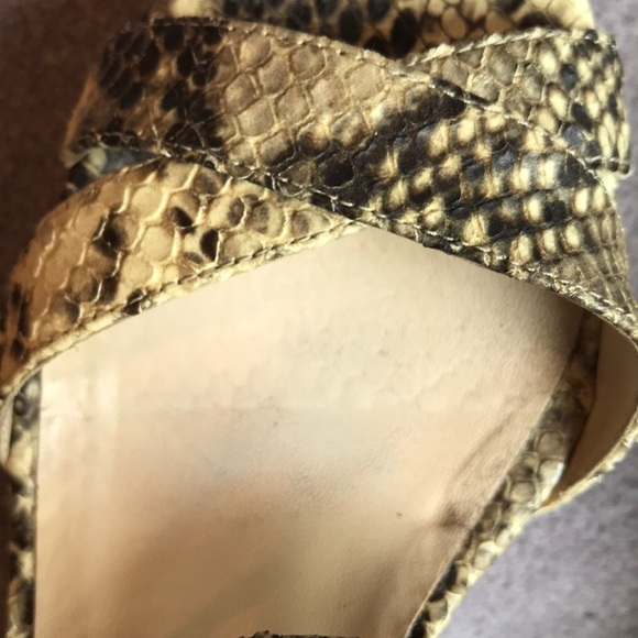 Jimmy Choo wedges sandals snake skin embossed 37 - Picture 7 of 8